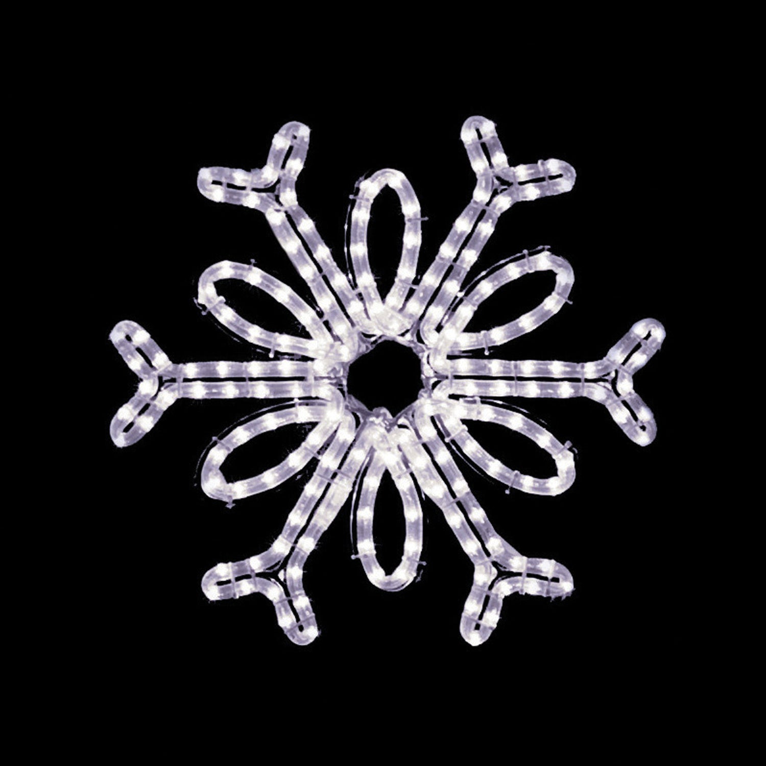 outdoor, indoor, LED, bulb, lights, quality, durable, commercial-grade, light motif, religious, Christmas, holiday, aluminum, decoration, giant, snowflake, pure white, 2021