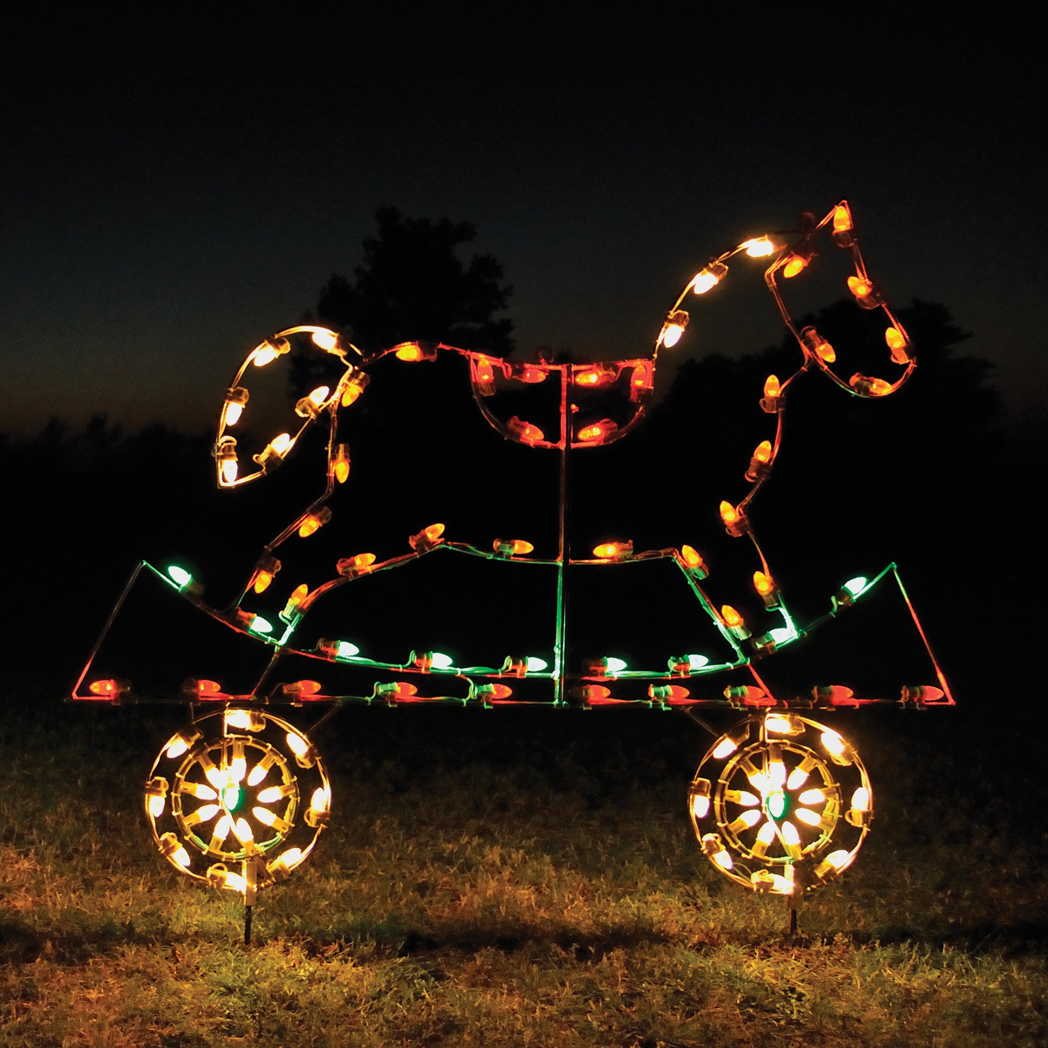 Outdoor christmas rocking horse online