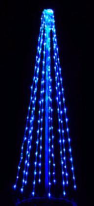 giant, life-size, commercial-grade, outdoor, Christmas, holiday, LED, bulb, lights, aluminum frame, quality, durable, motif, display, 2021, LED Tree, 3D, trees, blue